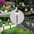 LED Solarleuchte Solarlampe Edelstahl Gartenleuchte Wegeleuchte Rasenlicht IP65