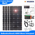 Mono Solarpanel 100Wx4 Balkonkraftwerk 400W Solarmodul +600W Wechselrichter