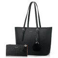 Klassisch Shopper Damen Handtasche Geldbörse Schwarz, Frauen Tote Bag, Geschenke