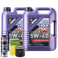 Motoröl 5W40 LIQUI MOLY Synthoil High Tech 10L +MANN Ölfilter +Spülung