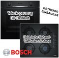 Herdset BOSCH XXL Backofen 3D Kochen mit Gaskochfeld autark 60 cm