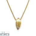 Brillantanhänger 585er Gelbgold 14kt Gold Solitär Diamant 0,05ct modern 1555