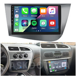 4+64GB 9" Android 13 GPS Autoradio Carplay Hi-Fi Für Seat Leon MK2 1P1 2005-2012