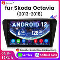 10"Android 13 Carplay Autoradio für Skoda Octavia 2013-2018 Navi GPS WIFI 6+128G