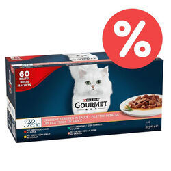 PURINA GOURMET PERLE KATZENFUTTER KATZEN NASSFUTTER MIXPAKET IN SAUCE 60x85g