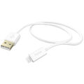 Hama USB-Ladekabel USB 2.0 Apple Lightning Stecker, USB-A Stecker 1.50 m Weiß...