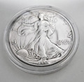 ONE DOLLAR 1 OZ FINE SILVER AMERICAN EAGLE - LIBERTY USA 1990