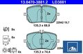 Ate 13.0470-3881.2 Bremsbelagsatz für Scheibenbremse Bremsbelagsatz 