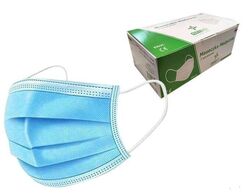 Medizinische OP Maske Typ IIR Einweg Mundschutz 3lg  blau 50er Box 