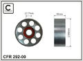 Keilriemenspanner Metall 292-00 CAFFARO für LAND ROVER DISCOVERY I