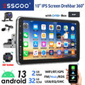 DAB+ 2+32GB Android 13 Carplay Autoradio GPS Navi 1 DIN 360° Drehbar Bildschirm