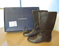 Lands' End Damenstiefel - Gr. 40 - Dunkelbraun Leder Damen Stiefel Stiefeletten