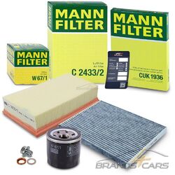 MANN-FILTER INSPEKTIONSPAKET FILTERSATZ A FÜR NISSAN QASHQAI 1.6 2.0 BJ 07-13# # # INKL. ÖLABLASS-SCHRAUBE MIT DICHTRING # # #