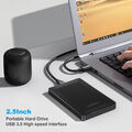 UnionSine 2,5" Tragbare Externe Festplatte, USB 3.2 Gen1, PC Laptop Memory HDD