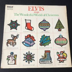 Elvis Presley - The Wonderful World of Christmas Erste UK Presse LP Vinyl Schallplatte