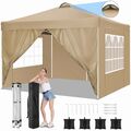 Falt Pavillon 3x3m Gartenzelt Wasserdicht Popup Faltpavillon Partyzelt Fest Zelt