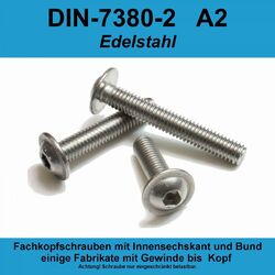 M5 ISO 7380-2 A2 V2A Edelstahl Linsenkopfschrauben Innensechskant Flansch M5x 