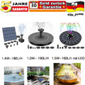 Springbrunnen Solarpumpe Teichpumpe Brunnen Fontäne Garten Wasserspiel Solar LED