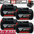 4X 8Ah Original Akku für Bosch 18V Professional GBA GSR GSB BAT618 BAT609 BAT620