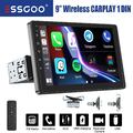 Single 1 DIN 9" Autoradio Wireless CarPlay Android Auto Bluetooth USB AUX SD USB