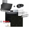 Bosch Herdset Induktion Autark -Backofen + Kochfeld + Dunstabzugshaube + Filter