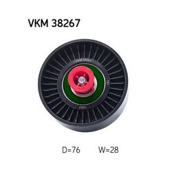 1x Umlenk-/Führungsrolle, Keilrippenriemen SKF VKM 38267 passend für