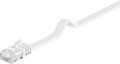 CAT 5e Netzwerkkabel Flachkabel; CAT FLAT 5-0100 U/UTP WEISS 1m SB