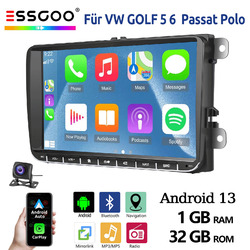 Android13 Autoradio 32G Carplay KAM 9" Für VW Golf 5 Rabbit T5 GPS Nav BT FM RDS