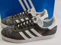 ADIDAS GAZELLE (BB5480) GRAU WEISS HERREN WILDLEDER SNEAKER UK 7 EU 40 2/3 