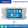 7" Carplay Android 13 Autoradio GPS Nav Für Ford Focus Mondeo Mk4 S/C-Max Galaxy