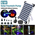 Solar Teichpumpe 6,5W Springbrunnen LED Gartenteich Wasserspiel Teich Pumpe NEU