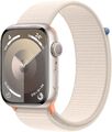 Apple Watch Series 9 (GPS, 45 mm) Smartwatch mit Aluminiumgehäuse und Sport Loop