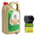 5L CASTROL EDGE 5W-30 LL Motoröl + MANN Ölfilter für VW GOLF 4 5 POLO 1.0-1.6