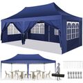 Pavillon 3x6m Wasserdicht Pop-Up Stabil Faltpavillon Partyzelt Festzelt Gartenze