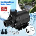 DC 12V 800L/H Brushless Tauchpumpe Wasserpumpe für Solar Brunnen Aquarium Teich