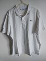 LACOSTE 3XL (GRÖSSE 8) WEISS POLOSHIRT GUTER GEBRAUCHTER ZUSTAND