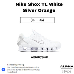 Nike Shox White Silver Metallic Weiß Silber Sneaker Gr. 36, 37, 38, 39, 40, 41