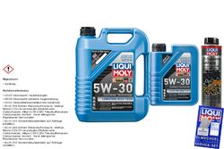 6 Liter Liqui Moly Motoröl Set Longtime High Tech 5W-30 Öl-Schlamm-Spülung