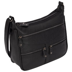 Damen Tasche Schultertasche Umhängetasche Crossover Bag Leder Optik Handtasche