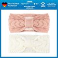 Damen Winter Strickmütze - 2er Pack in Weiß und Pink für Komfort und Wärme