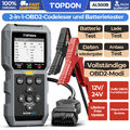 TOPDON AL500B Profi Auto KFZ OBD2 Diagnosegerät OBD2 Scanner 12V Batterietester