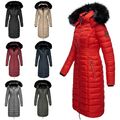 Navahoo Damen Winterjacke Steppmantel Parka Winter Lang Stepp Jacke Kapuze Umay