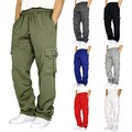 Herren Cargo Hose Jogginghose Trainingshose Mit elastischem Bund Kampfhose Sport