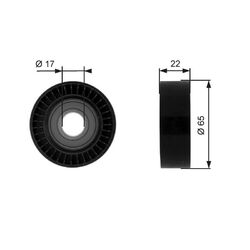 Gates Umlenk-/Führungsrolle, Keilrippenriemen T36257 für MERCEDES-BENZ