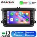 2+64G 7" Autoradio Android 13 Carplay GPS Navi Für VW Touran Golf 5 6 Polo EOS