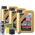 Motoröl 10W40 LIQUI MOLY Leichtlauf 3L+MANN Ölfilter+Spülung+Ölablassschraube