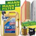 MANN INSPEKTIONSPAKET+LIQUI 5W-30 MOTORÖL passend für MINI R55 R56 COOPER ONE D