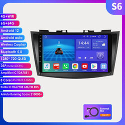 6+64G Android12 CarPlay Autoradio GPS Navi Wifi Für Suzuki Swift IV FZ 2011-2015