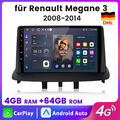 8Kern Android 13 Für Renault Megane 3 2008-2014 Autoradio Navi GPS Carplay 4+64G