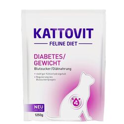 Kattovit Feline Diet Diabetes/Gewicht | 1250g Alleinfutter für Katzen